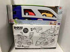 DOLU TOY FACTORY WALK AND RIDE UNICORN CAR 4 IN 1 IN PINK TO INCLUDE LITTLE TIKES WHEELZ