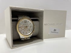 MICHAEL KORS LEXINGTON CHRONOGRAPH 2- TONE STAINLESS MEN'S WATCH -RRP £276