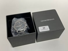 EMPORIO ARMANI MEN'S CHRONOGRAPH STAINLESS STEEL WATCH -RRP £179