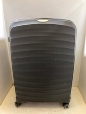 ROCK LUGGAGE SUNWAVE HARDSHELL 8 WHEEL LARGE TRAVEL LUGGAGE SUITCASE - BLACK - RRP £100