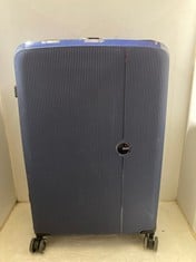 ROCK LUGGAGE HUDSON 8 WHEEL PP HARDSHELL 3 PIECE SUITCASE SET - NAVY - RRP £220