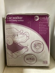 MY CHILD CAR BABY WALKER ROCKER IN BLUE - RRP £100