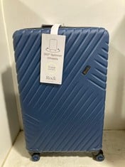 ROCK LUGGAGE SANTIAGO HARDSHELL 8 WHEEL LARGE LUGGAGE SUITCASE IN BLUE