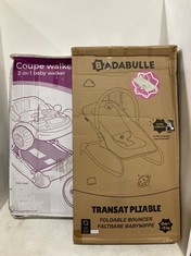 BADABULLE FOLDABLE BOUNCER TO INCLUDE MY-CHILD 2 IN 1 BABY WALKER