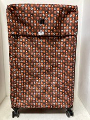 IT-LUGGAGE 4 WHEEL ANIMAL PRINT FABRIC SUITCASE X-LARGE