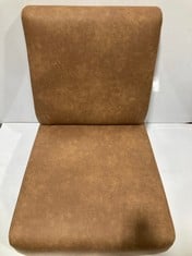 ETHEN FAUX LEATHER ACCENT ARMCHAIR IN TAN RRP: £249