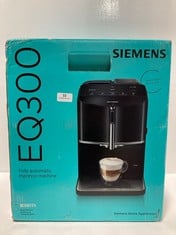 SIEMENS EQ 300 COFFEE MACHINE IN PIANO BLACK RRP £349