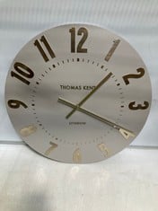 4 X ASSORTED CLOCKS TO INCLUDE 24" EVENING STAR BRASS CLOCK