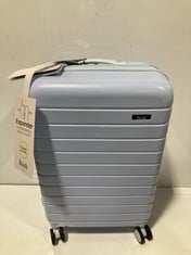 ROCK NOVO MEDIUM 8 WHEEL HARD SHELL TRAVEL LUGGAGE SUITCASE IN PASTEL BLUE