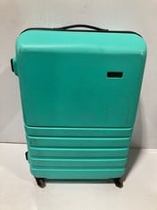 ROCK TULUM 8 WHEEL HARD SHELL TRAVEL LUGGAGE SUITCASE 3 PIECE SET IN TURQUOISE - RRP £285