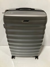 ROCK LUGGAGE BERIN 8 WHEEL HARD SHELL SMALL CABIN SUITCASE IN CHARCOAL