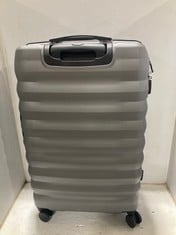 ROCK LUGGAGE BERLIN 8 WHEEL HARD SHELL SMALL CABIN SIZE CARRY ON TRAVEL LUGGAGE SUITCASE IN CHARCOAL