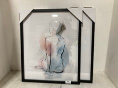 JOHN LEWIS ISABELLE Z/ PI CREATIVE 'PASTEL WOMAN I' FRAMED PRINT AND JOHN LEWIS ISABELLE Z/ PI CREATIVE 'PASTEL WOMAN II' FRAMED PRINT