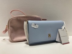 TOMMY HILFIGER CANVAS CROSSBODY BAG PINK TO INCLUDE TOMMY HILFIGER CROSSBODY BAG BLUE TOTAL RRP- £197