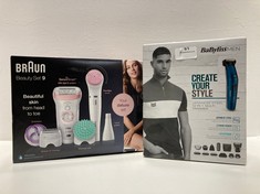 BABYLISS MEN JAPANESE STYLE 12-IN-1 MULTI TRIMMER TO INCLUDE BRAUN BEAUTY SET 9 YOUR DELUXE SET TOTAL RRP- £390