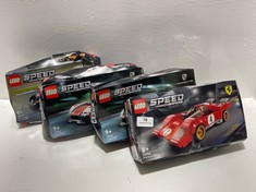 4 X ASSORTED LEGO SPEED CHAMPIONS TO INCLUDE 76919 MCLAREN FORMULA 1 TEAM CAR