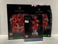 2 X LEGO ICONS 10328 BOTANICAL COLLECTION BOUQUET OF ROSES TO INCLUDE LEGO 10369 BOTANICAL COLLECTION PLUM BLOSSOM TOTAL RRP- £134.97