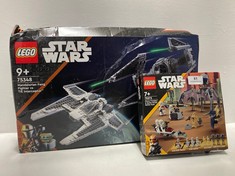 LEGO 75348 STAR WARS MANDALORIAN FANG FIGHTER VS TIE INTERCEPTOR TO INCLUDE LEGO 75372 STAR WARS CLONE TROOPER & BATTLE DROID BATTLE PACK TOTAL RRP- £114.98