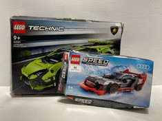 LEGO 42161 TECHNIC LAMBORGHINI HURACAN TECHNICA TO INCLUDE LEGO 76921 SPEED CHAMPIONS AUDI S1 E-TRON QUATTRO