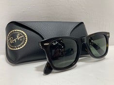 RAY BAN RB2140 WAYFARER SUNGLASSES IN CASE HAVANA RRP- £202