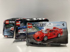 3 X ASSORTED LEGO SETS TO INCLUDE LEGO 76917 FAST AND FURIOUS NISSAN SKYLINE