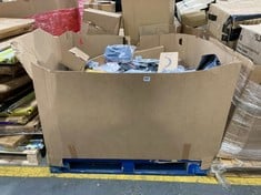 PALLET OF ASSORTED ITEMS TO INCLUDE BLACK HANDBAG (KERBSIDE PALLET DELIVERY)