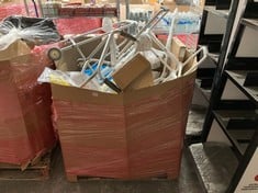 PALLET OF ASSORTED ITEMS TO INCLUDE NRS ELBOW CRUTCH (KERBSIDE PALLET DELIVERY)