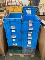 PALLET OF ASSORTED PLASTIC CRATES (KERBSIDE PALLET DELIVERY)