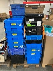 PALLET OF ASSORTED PLASTIC CRATES (KERBSIDE PALLET DELIVERY)