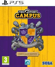 PLAYSTATION 6 X ASSORTED ITEMS TO INCLUDE TWO POINT CAMPUS GAMES. (WITH CASE). (SEALED UNIT). [JPTC71070]