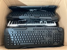 ROCCAT BOX OF ASSORTED ITEMS TO INCLUDE KEYBOARD GAMING ACCESSORY IN BLACK. (UNIT ONLY) [JPTC71870]