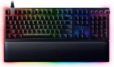 RAZER HUNTSMAN V2 GAMING KEYBOARD GAMING ACCESSORY (ORIGINAL RRP - £249.99) IN BLACK. (WITH BOX ( GERMAN LAYOUT )) [JPTC71518]