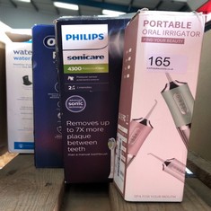 QUANTITY OF HEALTH & BEAUTY ITEMS TO INCLUDE PHILIPS SONICARE PROTECTIVE CLEAN 4300 ELECTRIC TOOTHBRUSH, SONIC TOOTHBRUSH WITH TWO INTENSITY LEVELS, PRESSURE SENSOR AND TIMER, WHITE, MODEL HX6807/51: