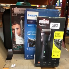 QUANTITY OF HEALTH & BEAUTY ITEMS TO INCLUDE BRAUN SERIES 3 ELECTRIC SHAVER FOR MEN, ELECTRIC RAZOR FOR MEN, UK 2 PIN PLUG, 300, BLACK RAZOR: LOCATION - B