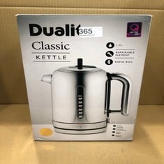 DUALIT CVJK13 CLASSIC KETTLE | POLISHED STAINLESS STEEL WITH COPPER TRIM | QUIET BOILING KETTLE | 90 SECOND BOIL TIME | 1.7 LITRE CAPACITY, 3 KW | 72820.: LOCATION - C