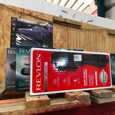 QUANTITY OF HEALTH & BEAUTY ITEMS TO INCLUDE REVLON SALON ONE-STEP HAIR DRYER & VOLUMISER WITH SECTIONING COMB INCLUDED (FOR MID TO LONG HAIR, ONE-STEP TECHNOLOGY, 2-IN-1 STYLING TOOL, IONIC & CERAMI