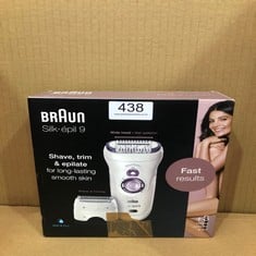 1 X BRAUN SILK-ÉPIL 9 EPILATOR, FOR LONG-LASTING HAIR REMOVAL WITH 40 TWEEZERS, ELECTRIC SHAVER & TRIMMER, COOLING GLOVE, WET & DRY, 100% WATERPROOF, GIFTS FOR WOMEN, 9-710, WHITE, EU PLUG.: LOCATION