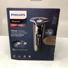 PHILIPS SHAVER SERIES 7000 - WET & DRY MEN'S ELECTRIC SHAVER WITH SKIN IQ TECHNOLOGY, POP-UP TRIMMER, CHARGING STAND, TRAVEL CASE AND CLEANING BRUSH (MODEL S7887/35).: LOCATION - A