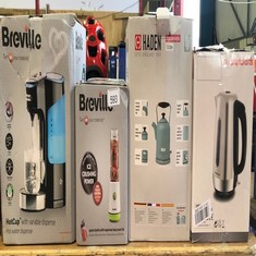 QUANTITY OF KITCHEN & APPLIANCES ITEMS TO INCLUDE BREVILLE BLEND ACTIVE PERSONAL BLENDER & SMOOTHIE MAKER | 350W | FAMILY PACK | 4 PORTABLE BLEND ACTIVE BOTTLES (300ML | 600ML) | LEAK PROOF LIDS | WH