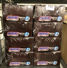 X8 SNICKERS PROTEIN CHOCOLATE BARS - BEST BEFORE DATE 21/11/2024: LOCATION - A RACK