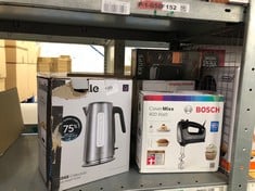 QUANTITY OF KITCHEN & APPLIANCES ITEMS TO INCLUDE BREVILLE EDGE LOW STEAM KETTLE | 1.7L | 3KW FAST & QUIET BOIL KETTLE | ENERGY EFFICIENT | BRUSHED STAINLESS STEEL [VKT236]: LOCATION - A RACK