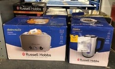 QUANTITY OF KITCHEN & APPLIANCES ITEMS TO INCLUDE RUSSELL HOBBS ELECTRIC KETTLE (FOR HOT WATER, TEA OR COFFEE, 1.7L CAPACITY, STAINLESS STEEL, PUSH TO OPEN LID, PERFECT POUR SPOUT, REMOVABLE WASHABLE