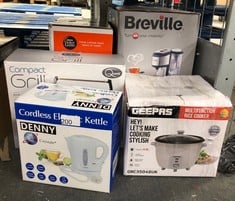 QUANTITY OF KITCHEN & APPLIANCES ITEMS TO INCLUDE 1 LITRE 830W ELECTRIC CORDLESS KITCHEN WHITE KETTLE CARAVAN TRAVEL HOT WATER JUG - OVERHEAT THERMOSTAT EK001 [ENERGY CLASS A]: LOCATION - A RACK