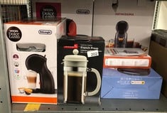 QUANTITY OF KITCHEN & APPLIANCES ITEMS TO INCLUDE BODUM CAFFETTIERA COFFEE MAKER, BLACK, 8 CUP: LOCATION - A RACK