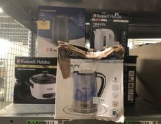 QUANTITY OF KITCHEN & APPLIANCES ITEMS TO INCLUDE RUSSELL HOBBS 22851 BRITA FILTER PURITY ELECTRIC KETTLE, ILLUMINATING FILTER KETTLE WITH BRITA MAXTRA CARTRIDGE INCLUDED, 3000 W, 1.5 LITRE, PLASTIC: