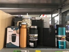 QUANTITY OF KITCHEN & APPLIANCES ITEMS TO INCLUDE CONTIGO HURON SNAPSEAL TRAVEL MUG, STAINLESS STEEL THERMAL MUG, VACUUM FLASK, LEAKPROOF TUMBLER, COFFEE MUG WITH BPA FREE EASY-CLEAN LID, BISCAY BAY,