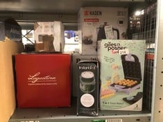 QUANTITY OF KITCHEN & APPLIANCES ITEMS TO INCLUDE GILES & POSNER EK4943GSPP PASTEL 3 IN 1 COMPACT MINI TREAT MAKER - DELICIOUS DOUGHNUTS, CAKE POPS & WAFFLES, PARTY TREAT WAFFLE & CAKE MAKER, EASY CL