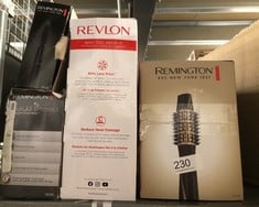 QUANTITY OF HEALTH & BEAUTY ITEMS TO INCLUDE REMINGTON BLOW DRY & STYLE AIR STYLER - FOR ALL HAIR LENGTHS (6 ATTACHMENTS, 25MM, 38MM, 50MM BRUSH, FIRM PADDLE BRUSH, CONCENTRATOR, ROOT BOOST, 2 HEAT &