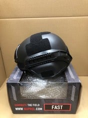 QUANTITY OF ITEMS TO INCLUDE FAST RAILED HELMET; TAN: LOCATION - B RACK