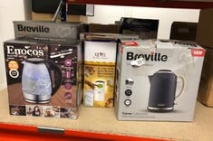 QUANTITY OF KITCHEN & APPLIANCES ITEMS TO INCLUDE BREVILLE CURVE NAVY ELECTRIC KETTLE | 1.7L | 3KW FAST BOIL | NAVY & GOLD [VKT171]: LOCATION - C RACK